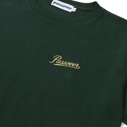 PASSOVER EMB TEE FORESTGREEN/YELLOW