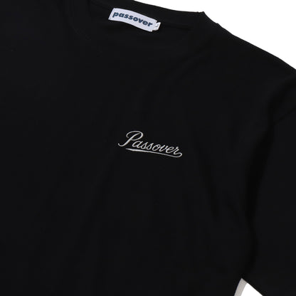 PASSOVER EMB TEE BLACK/GREY