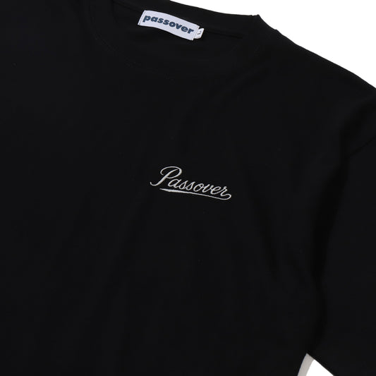 PASSOVER EMB TEE BLACK/GREY