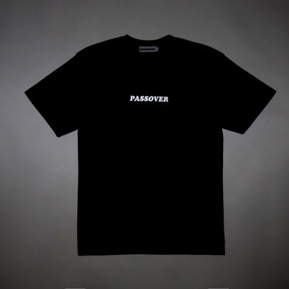 PASSOVER FRONT TEE BLACK/REFLECT