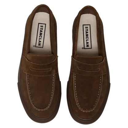 STANCLAN PENNY SUEDE BROWN MONO