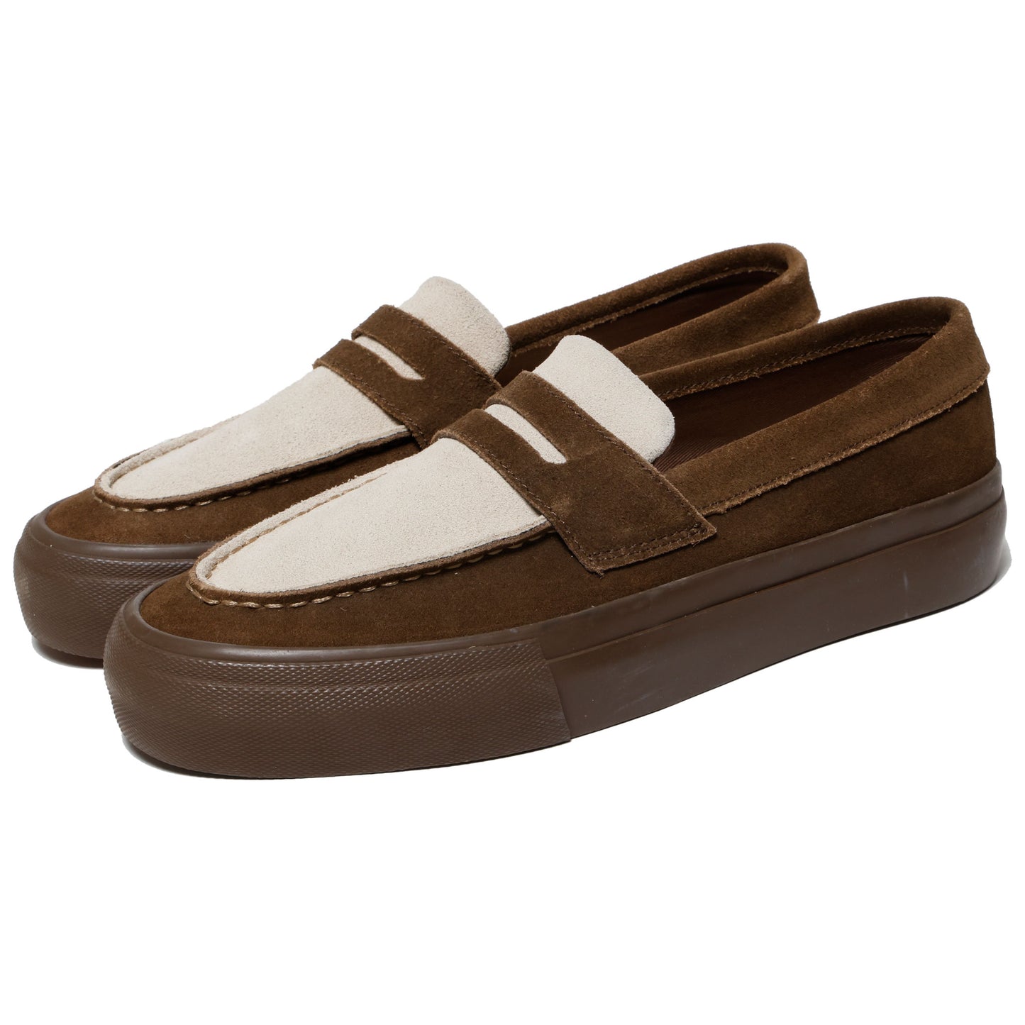 STANCLAN PENNY SUEDE BROWN/OFF WHITE
