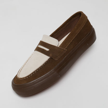 STANCLAN PENNY SUEDE BROWN/OFF WHITE