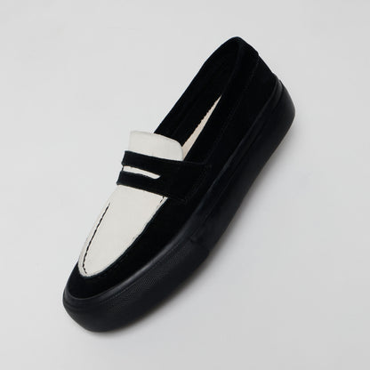 STANCLAN PENNY SUEDE BLACK/WHITE