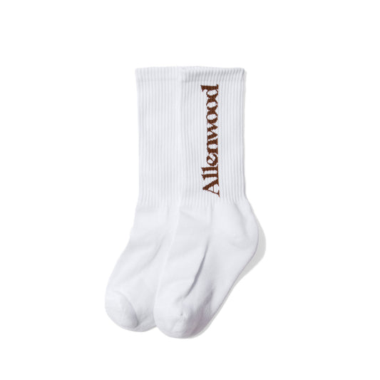 ALLENWOOD LOGO SOCKS  WHITE