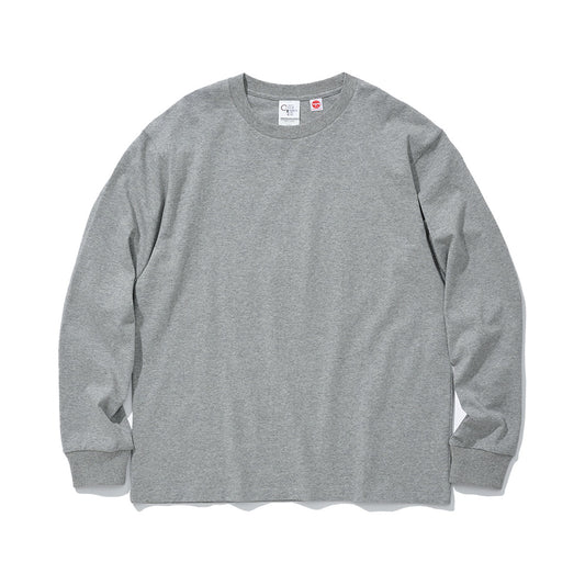 COTTON RESEARCH CLUB L/S T-SHIRT HEATHER GRAY