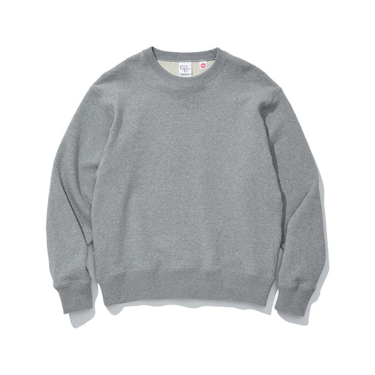 COTTON RESEARCH CLUB LOOPWHEEL TERRY CREW NECK HEATHER GRAY