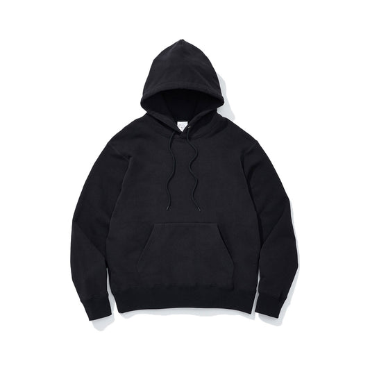 COTTON RESEARCH CLUB LOOPWHEEL TERRY HOODIE BLACK