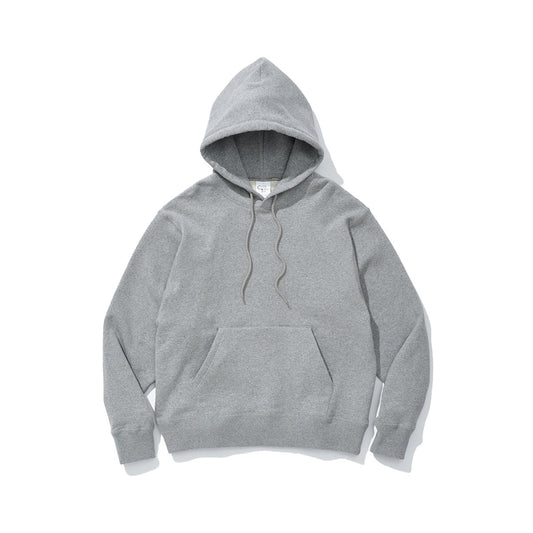 COTTON RESEARCH CLUB LOOPWHEEL TERRY HOODIE HEATHER GRAY